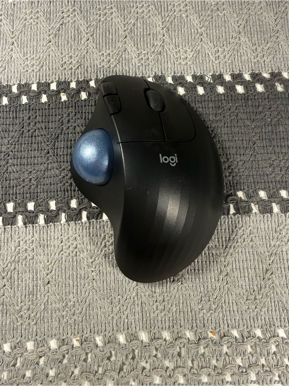 Logitech Ergo M575S Wireless Trackball Mouse Black w/ USB Dongle .Tested